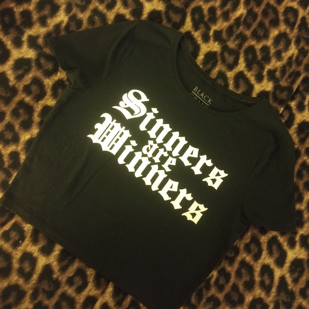 Sinners Black Craft Cult Crop Top